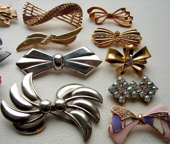 Starožitné a retro brošne - mašle - 8