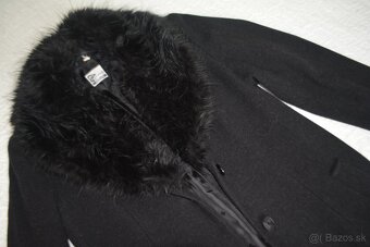 Vlneno-kašmírový kabát s kožušinkou, veľ. L/42 - 8