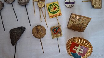 Různé odznaky z armády, včelařství, náboženství, atd - 8
