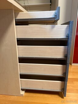 Písací stôl s úložným priestorom a zásuvkami - 8