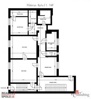 Predaj 3 izbový byt v centre Piešťan 106m2 + pivnica 13m2 - 8