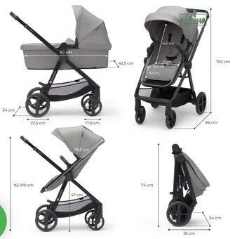 Detský multifunkčný kočík 3v1 NEWLY Kinderkraft plus isofix - 8