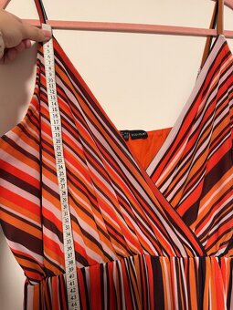 Nové šaty zavinovacie Bonprix oranžovo-hnedé pásikavé - 8