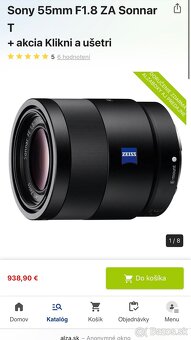 Sony 55mm F1,8 ZA Sonnar T - 8