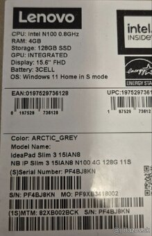 Lenovo IdeaPad Slim 3 15IAN8 záruka 2r. Platné do zmazania - 8
