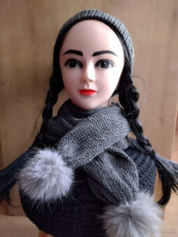 štrikovaná súprava čiapka a šál - 8