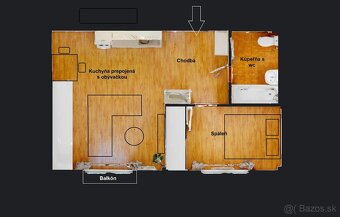 REZERVOVANÉ menší 2 izb.byt s balkónom 40m2 - 8