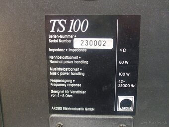 100W 3-pasm reproduktory ARCUS TS100 rozm.34x23x26cm Germany - 8