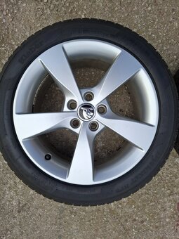 Komplet ALU disky Škoda + letné pneu 215/45 R16 zn. Kleber - 8
