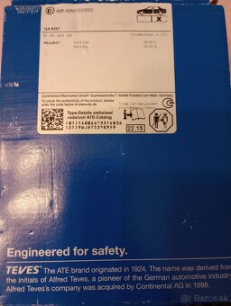 Brzdové platničky doštičky ATE keramické - 8