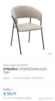 Jedalenské stoličky ALICE - TOP - 8