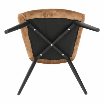 Dizajnové kreslo, svetlohnedá látka (iba osobný odber) - 8