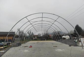 Oblúková plachtová hala šírka 6 / 9 m - 8
