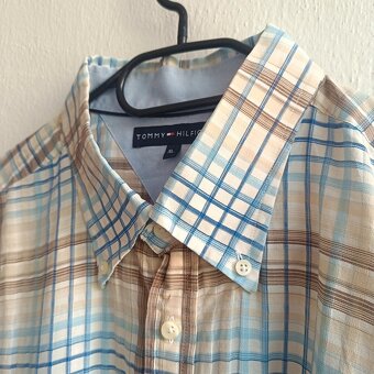 Tommy Hilfiger pruhovaná košeľa s dlhým rukávom kockovaná XL - 8