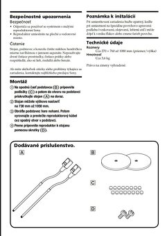 SONY WS FV11 - podlahové stojany na reproduktory - NOVÉ - 8