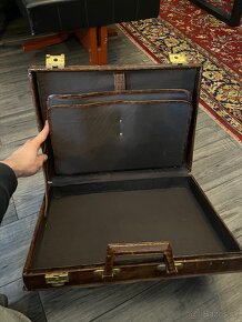 Retro kufrík atašé krokodília koža I vintage I - 8