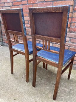 Retro drevené stoličky – 2 ks (vintage štýl) - 8