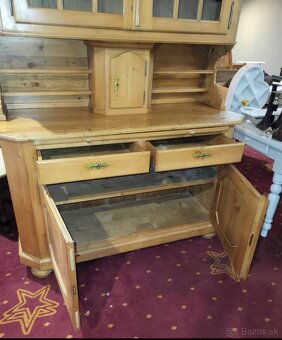Pribornik, masív, v 210, s 150, h 60 cm, dvacdiely, bazar - 8