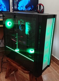 Herný PC–RTX 3070 AORUS MASTER+32GB RAM+R5 5600G+ LCD+ARGB - 8