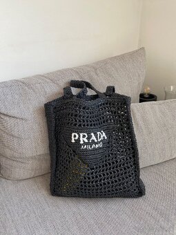 Unisex letní taška Prada, model logo crochet tote - 8