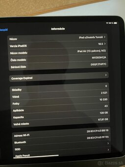 iPad Air 13" Wi-Fi 128GB Modrý (2024) + Apple Pencil Pro - 8