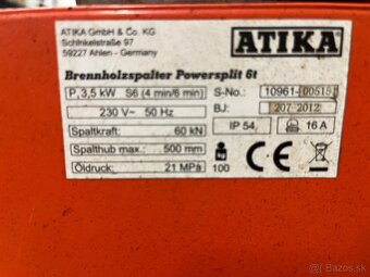 Predám 6T štiepačku na drevo ATIKA - 8