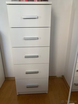 Komoda vysoká biela - 8