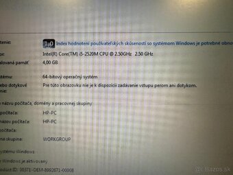 Notebook HP EliteBook 8460p i5 / 4GB RAM / 320GB HDD / WIN 7 - 8