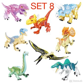Rôzne dinosaury (8ks) typ lego - nové, nehrané - 8