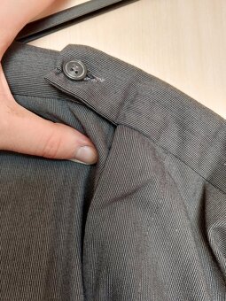 Pánsky oblek Antracit prúžok - 8