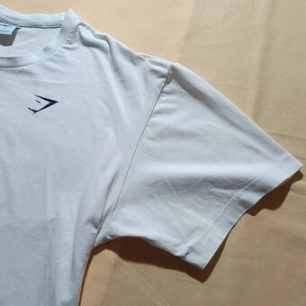 Gymshark biele tričko do posilky športové tričko L - 8