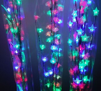 Svietiaca vianočná dekorácia stromček s farebným LED - 8