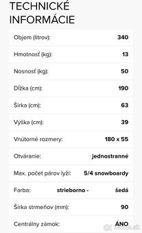 Predám strešný box THULE PACIFIC 600 - 8