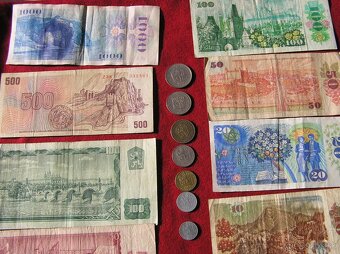 ZOSTAVA STARÝCH ČESKOSLOVENSKÝCH_BANKOVIEK a MINCÍ - 8