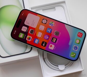 iPhone 15 Green BATERIE 100% TOP - 8