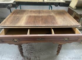 písací starožitný pracovný stol - 8