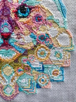 Výšivaný obraz Sibírska mačka - 8