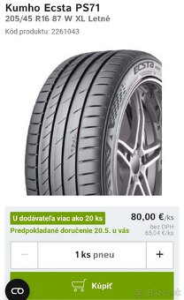 Kumho 205/45 R16 - 8