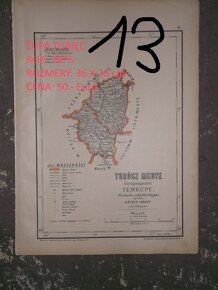 Staré mapy rok 1875-1945 rôzné regióny Slovenska - 8