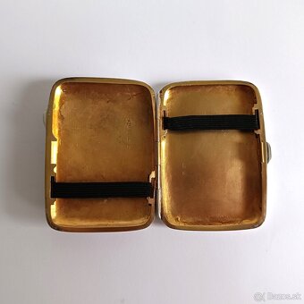 Malá elegantná strieborná Art Deco tabatierka bez monogramu - 8
