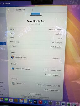 MacBook Air M3 16gb RAM/512gb (midnight) - 8