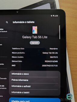 Samsung Tab S6 Lite model SM-P615 - 8