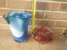 hutné sklo misa, váza, popolník - 8