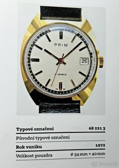 Československé Retro Vintage Mechanické hodinky PRIM Soudek - 8
