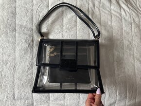 Krásna kabelka kožená s vinylom Elisabetta Franchi originál - 8