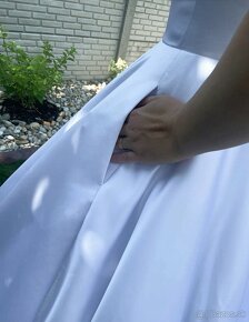 Saténove svadobné šaty - 8