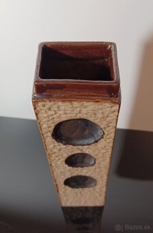 Dizajnová retro keramická váza - 8