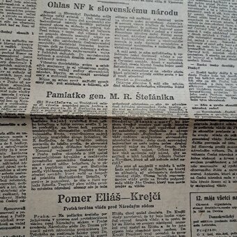 Originál povojnové noviny ČAS 1946 - 8