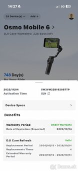 Predám gimbal DJI Osmo Mobile 6 - OM6 komplet - 8