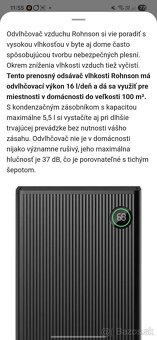 Odvlhčovač vzduchu Rohnson R-92016 True Ion & Health Clean+ - 8